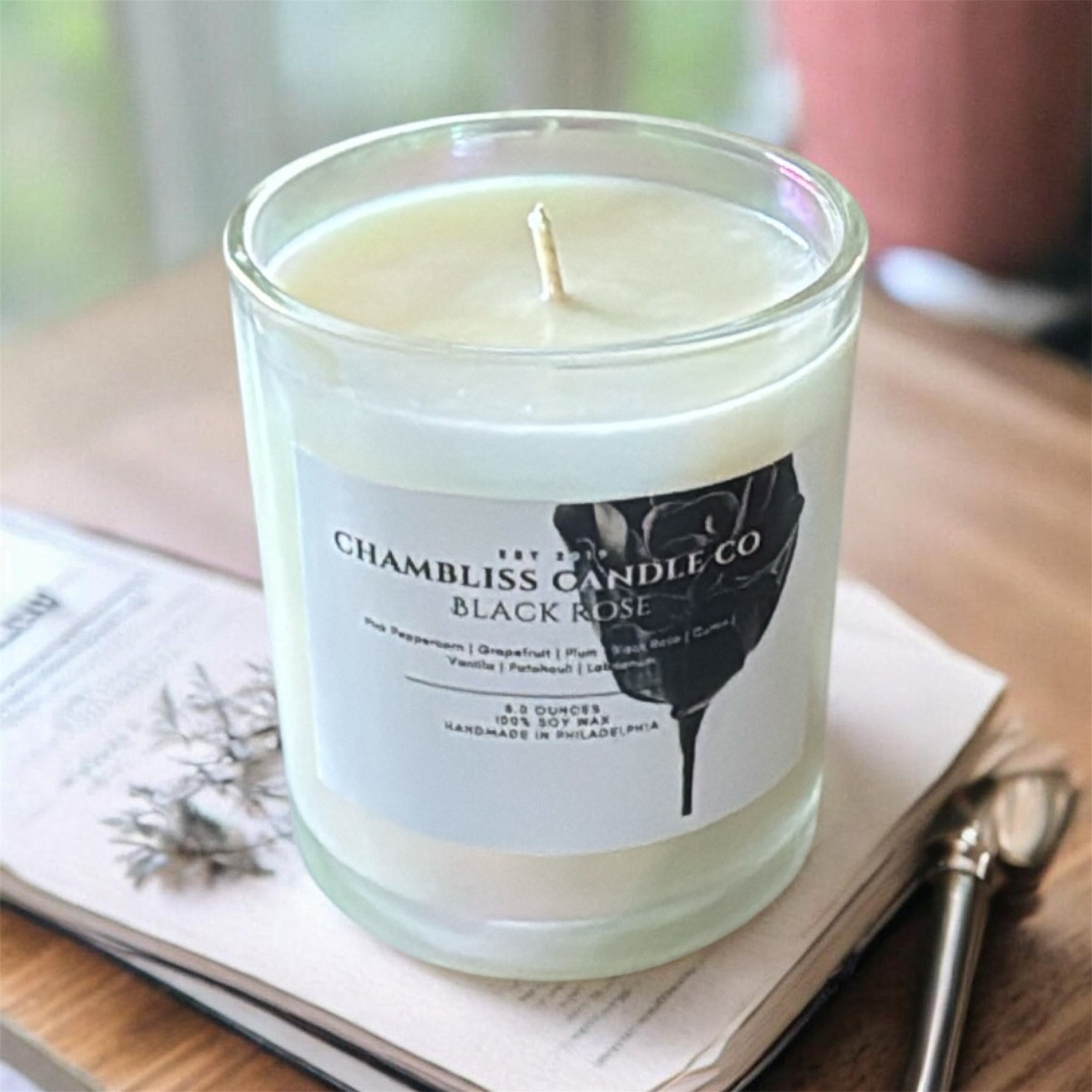 Black Rose 8 ounce candle